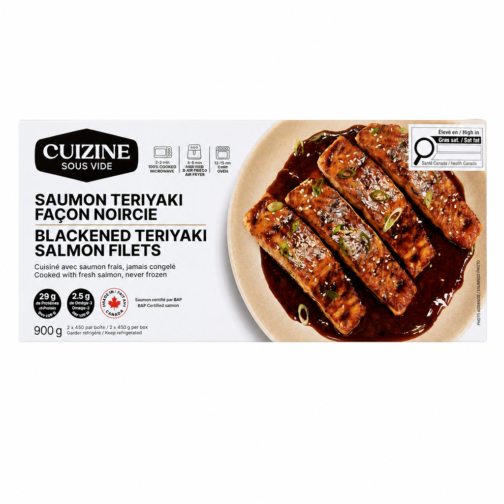 Blackened Teriyaki Salmon Fillets - 1 x 900 Grams