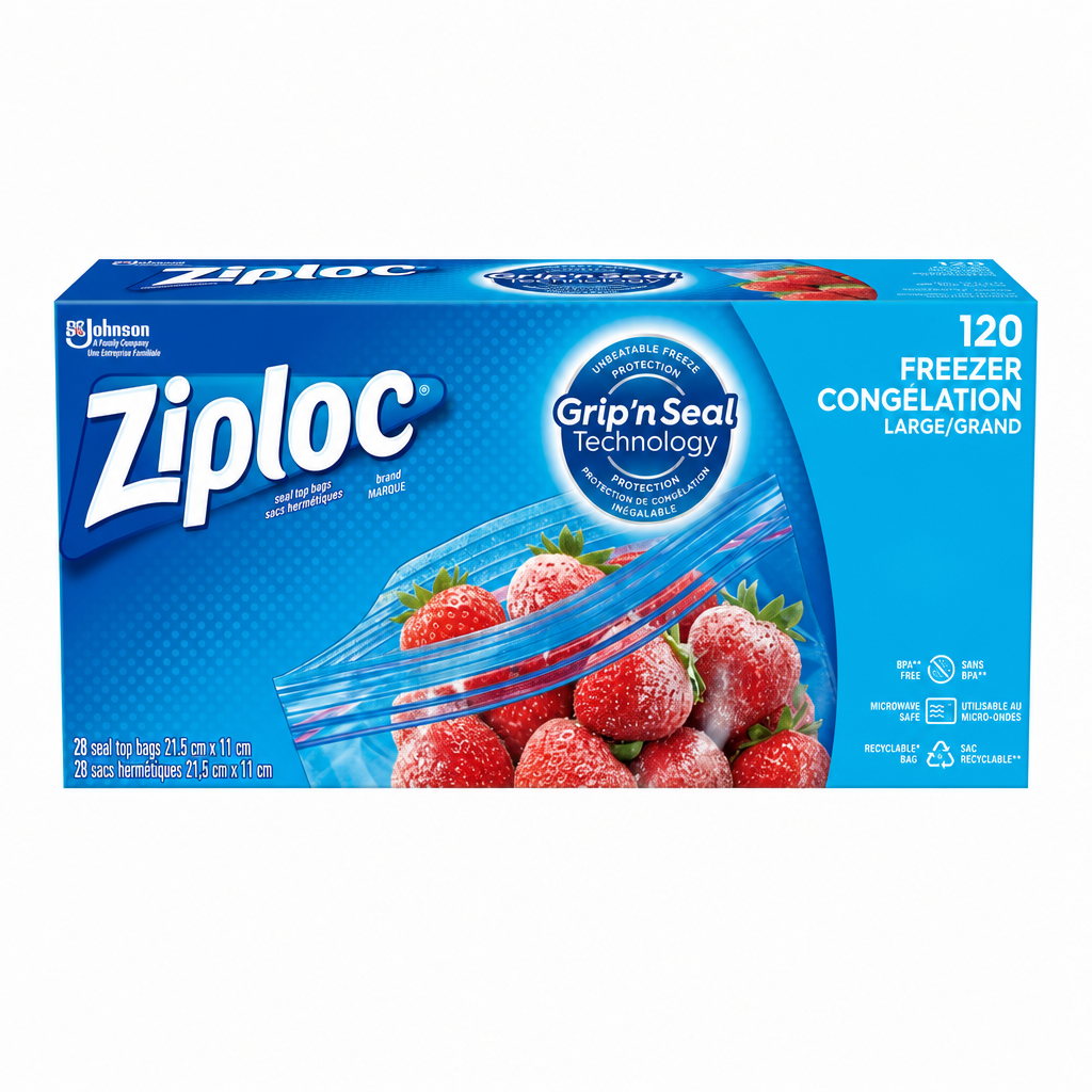 Ziploc Brand Large Freezer Bags, 1 pack - 1 x 330 Grams