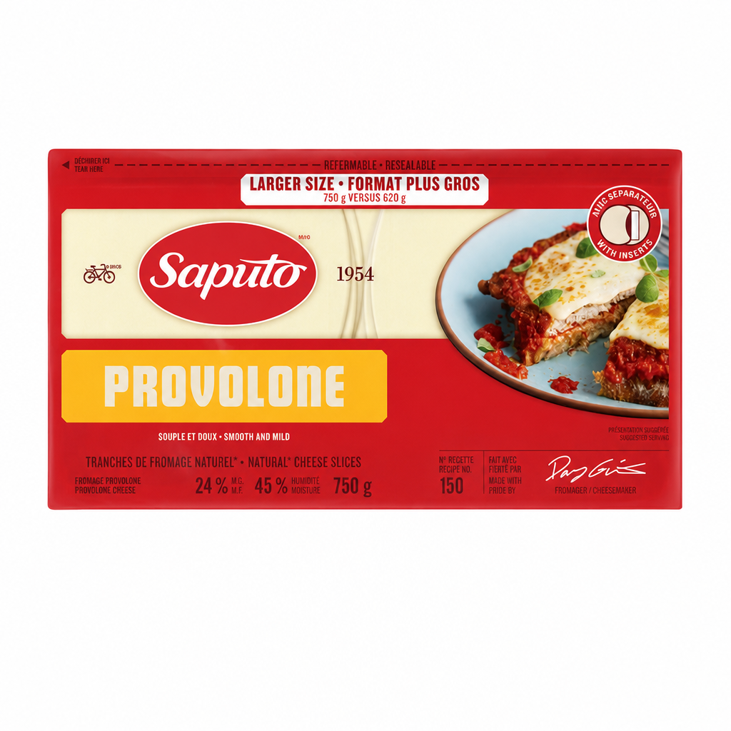 Saputo Sliced Provolone Cheese - 1 x 750 Grams