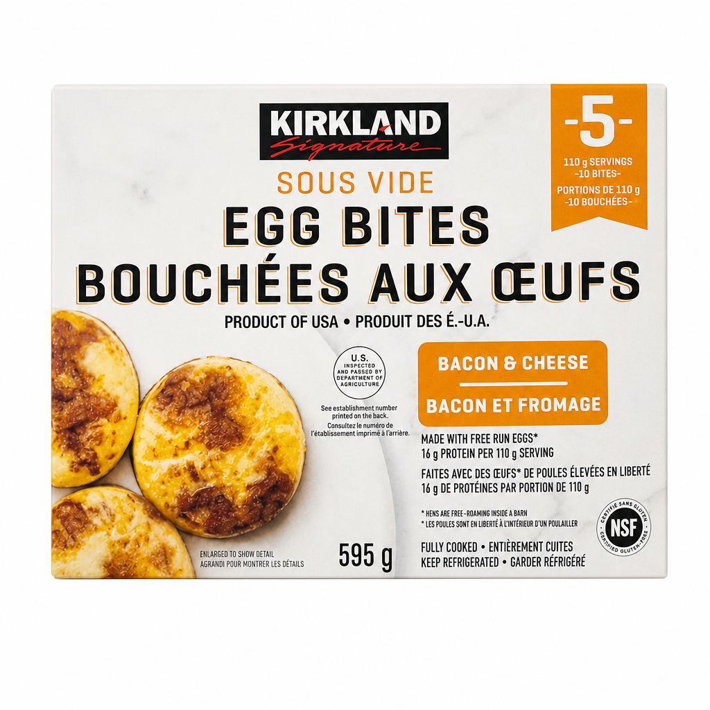 Kirkland Signature Gouda Bacon Egg Bites - 1 x 595 Grams