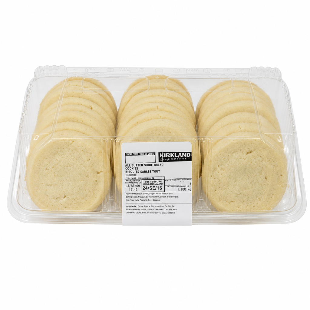 Kirkland Signature All Butter Shortbread Cookies - 1 x 1.1 Kilos