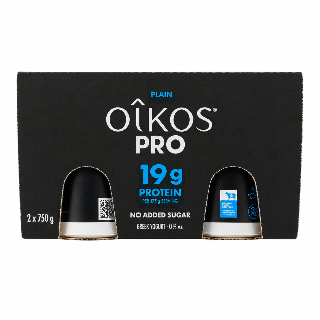 Oikos Pro 0% Plain Greek Yogurt - 2 x 750 Grams