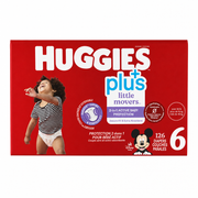 Huggies Little Movers Plus, Size 6, 126-Pack - 1 x 4.7 Kilos