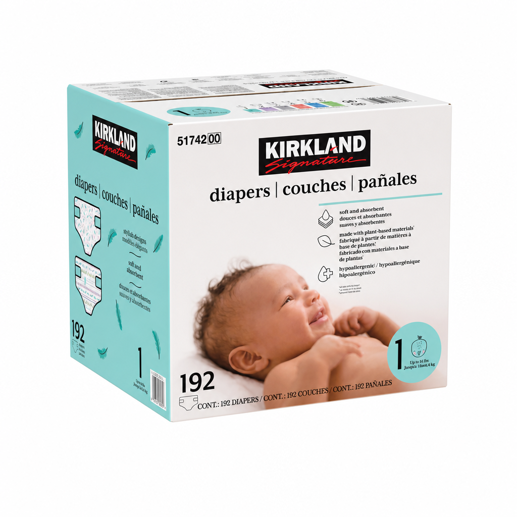 Kirkland Signature Supreme Diapers, Size 1, 192-Pack - 1 x 4490 Grams
