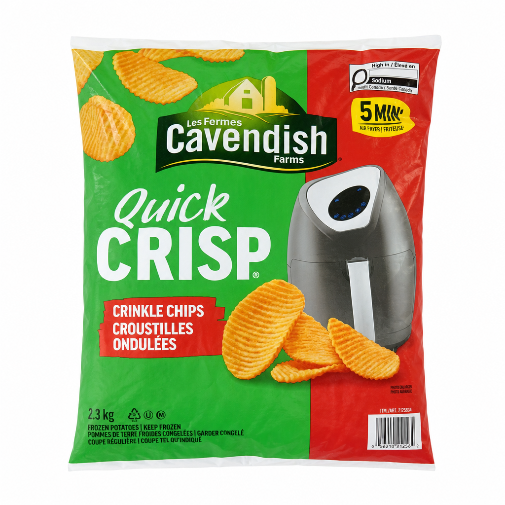 Cavendish Frozen Quick Crisp Chips - 1 x 2 Kilos