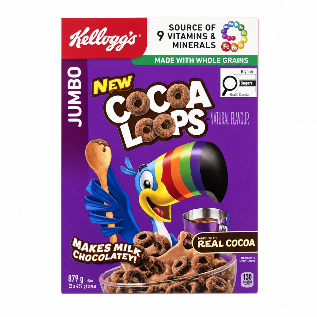 Kellogg's Cocoa Loops Cereal - 1 x 879 Grams