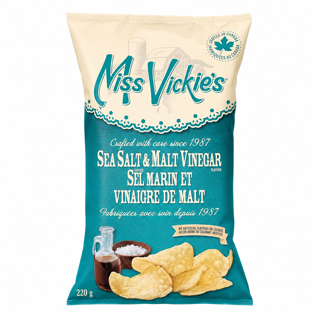 Miss Vickie's Sea Salt & Vinegar Chips - 1 x 572 Grams