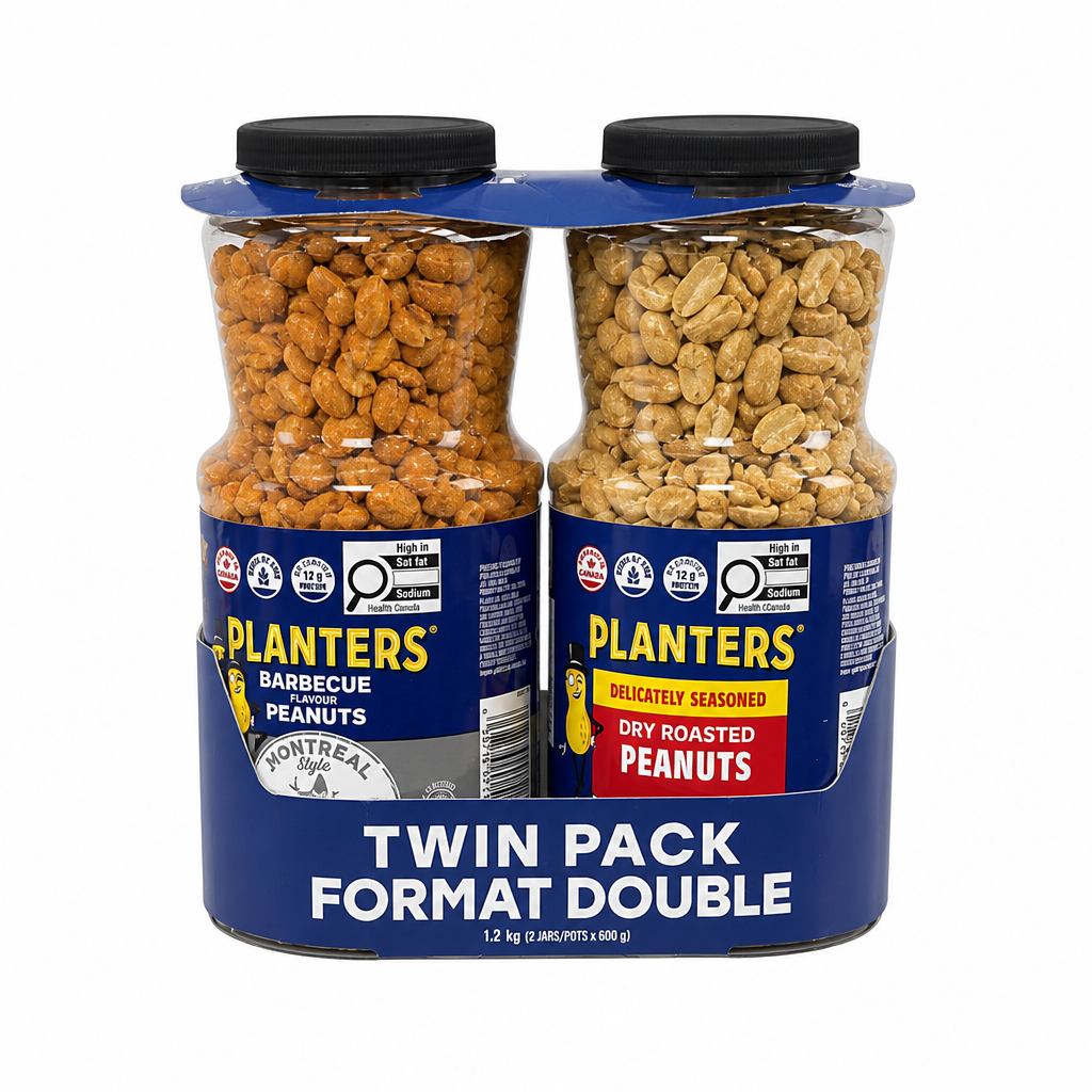 Planters Dry Roasted Peanuts - 2 x 600 Grams