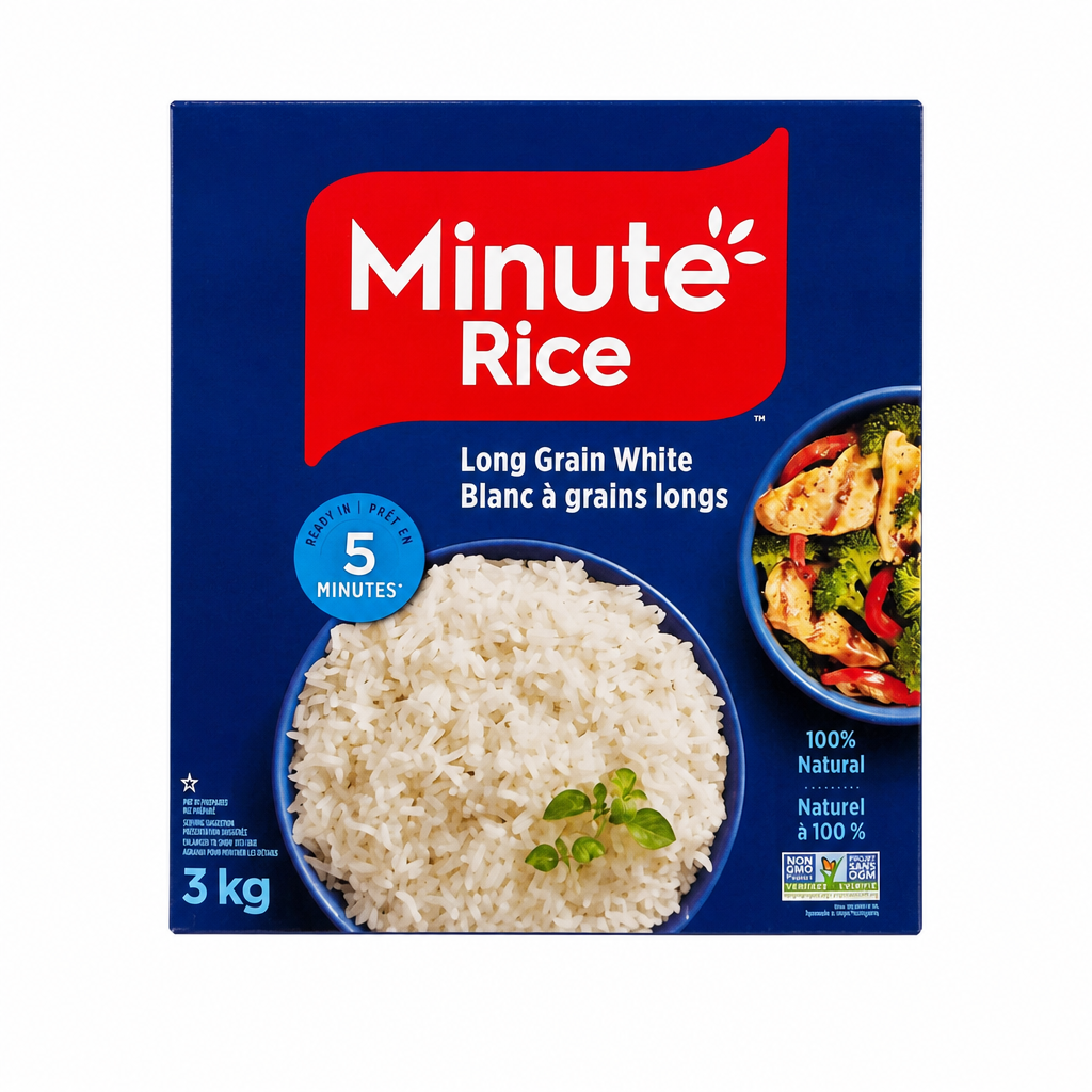 Minute Rice Long Grain Rice - 1 x 3 Kilos
