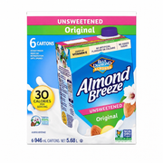 Almond Breeze Unsweetened Original Almond Milk - 6 x 946 Grams