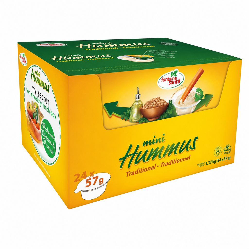 Fontaine Sante Mini Hummus 24-Pack - 24 x 57 Grams