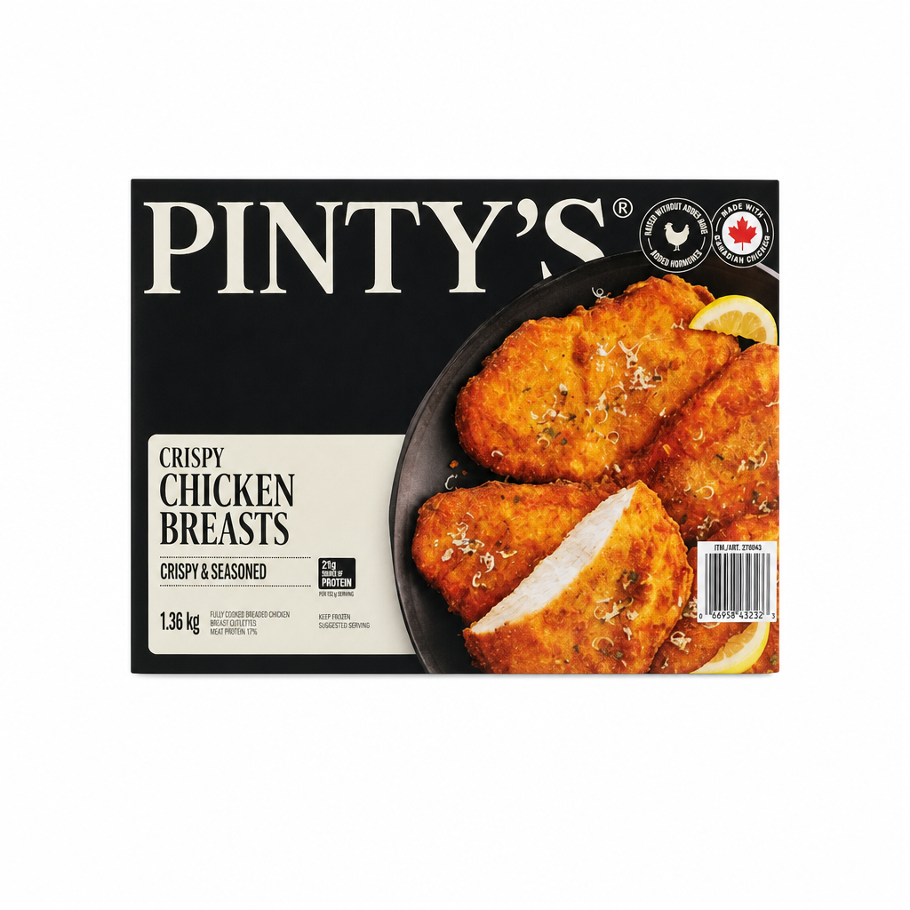 Pinty's Frozen Crispy Chicken Breast - 1 x 1.36 Kilos