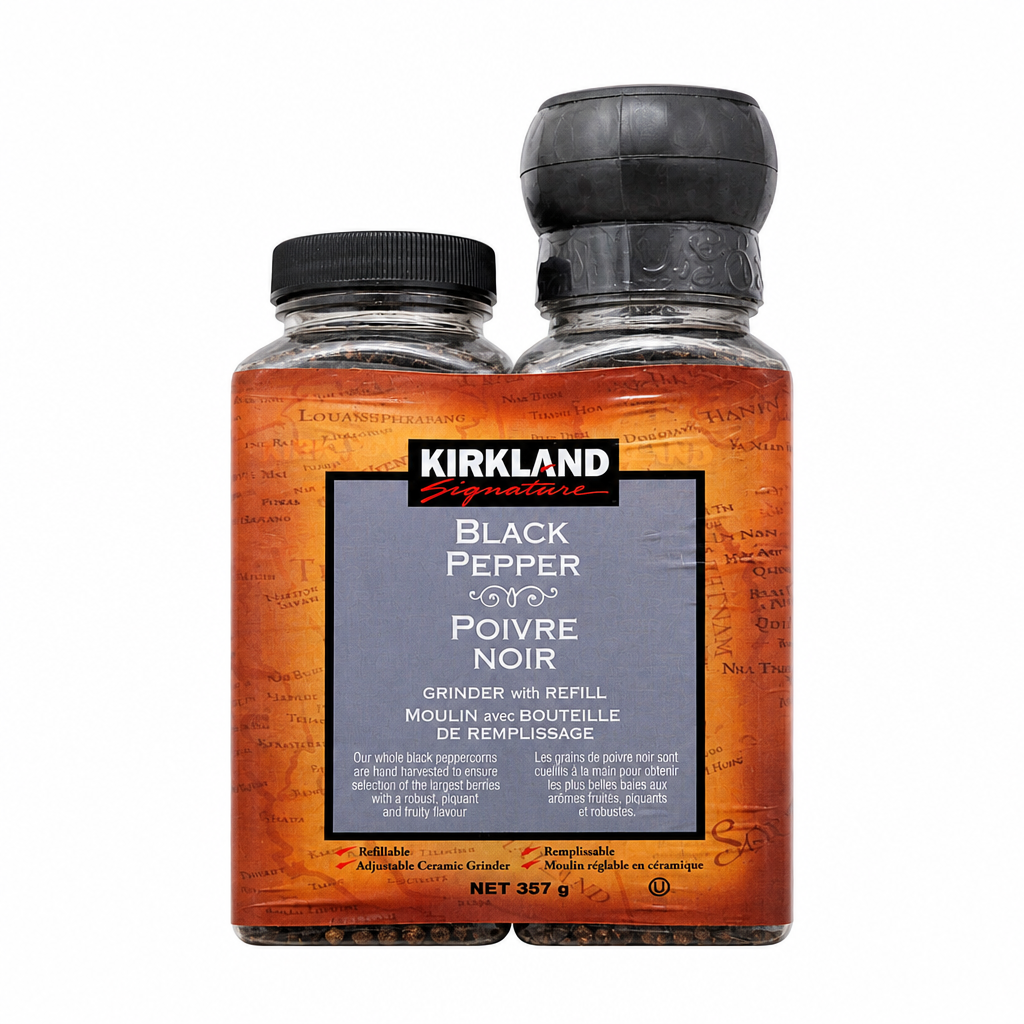 Kirkland Black Pepper Grinder & Refill - 1 x 357 Grams