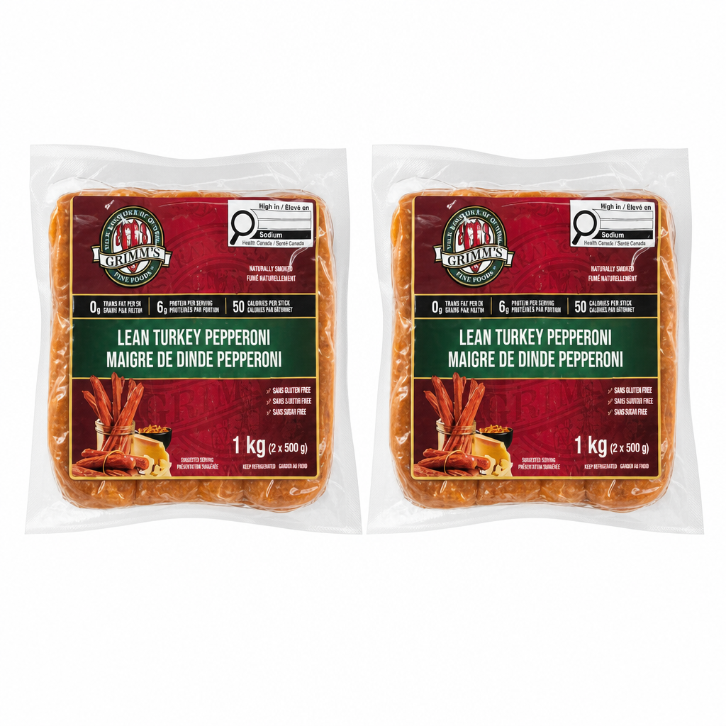 Grimm's Lean Turkey Pepperoni - 2 x 500 Grams