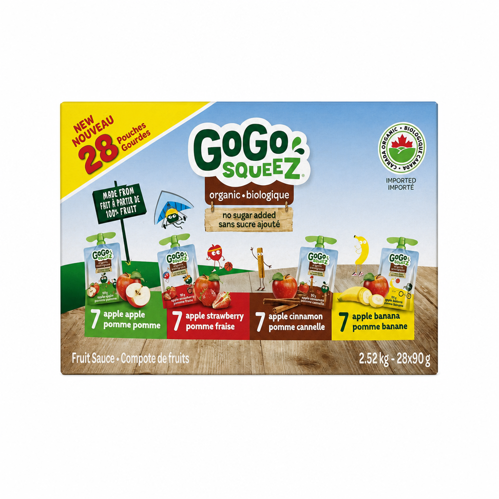 GoGo Squeez Organic Variety Pack - 28 x 90 Grams