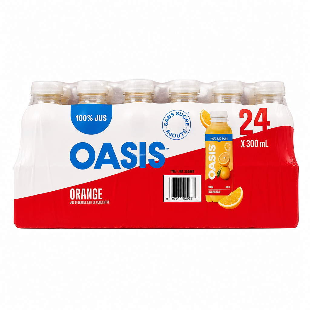 Oasis Orange Juice 24-Pack - 24 x 300 ML