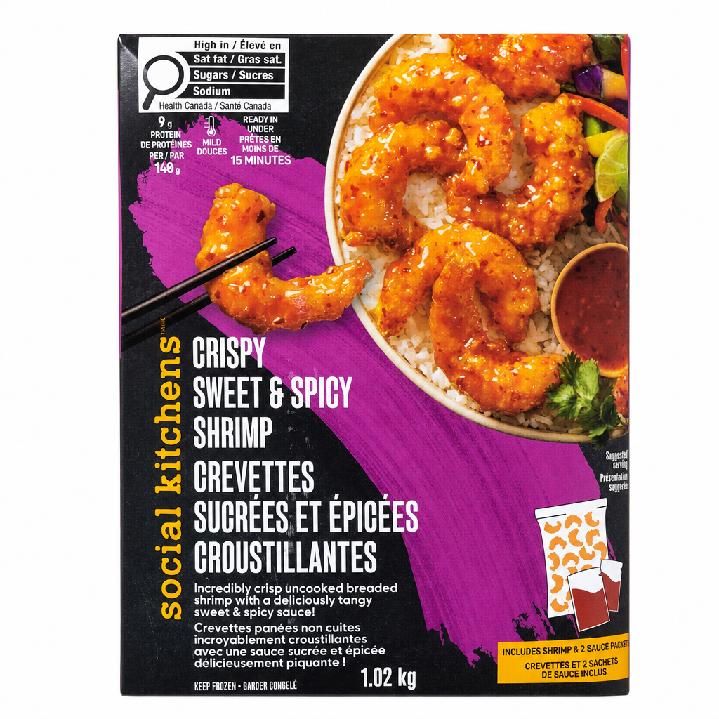 Social Kitchens Sweet & Spicy Shrimp - 1 X 1.02 Kilos