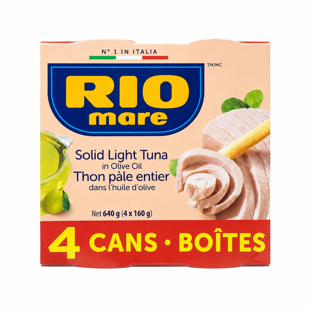 Rio Mare Canned Tuna in Olive Oil 4-Pack - 4 x 160 Grams