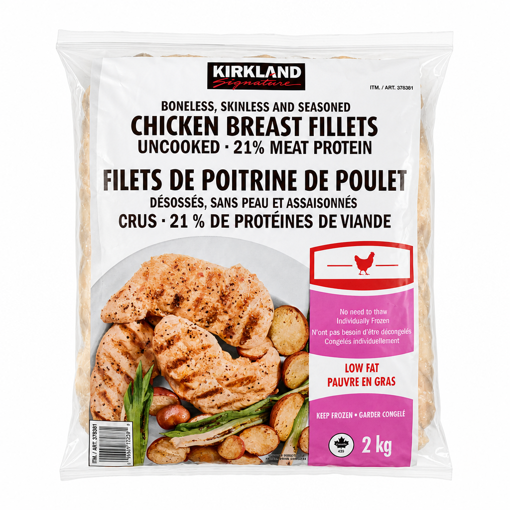 Kirkland Signature Chicken Breast Frozen Fillets - 1 x 2 Kilos