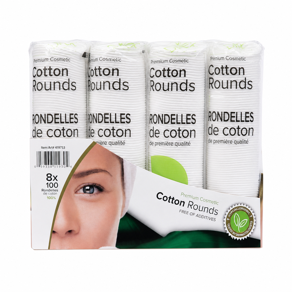 Delon Premium 100% Cotton Rounds 800-Pack - 1 x 275 Grams