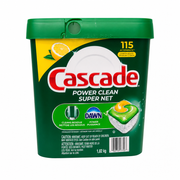 Cascade Power Clean Dishwasher Detergent ActionPacs 115-Pack Lemon Scent - 1 x 1.82 Kilos