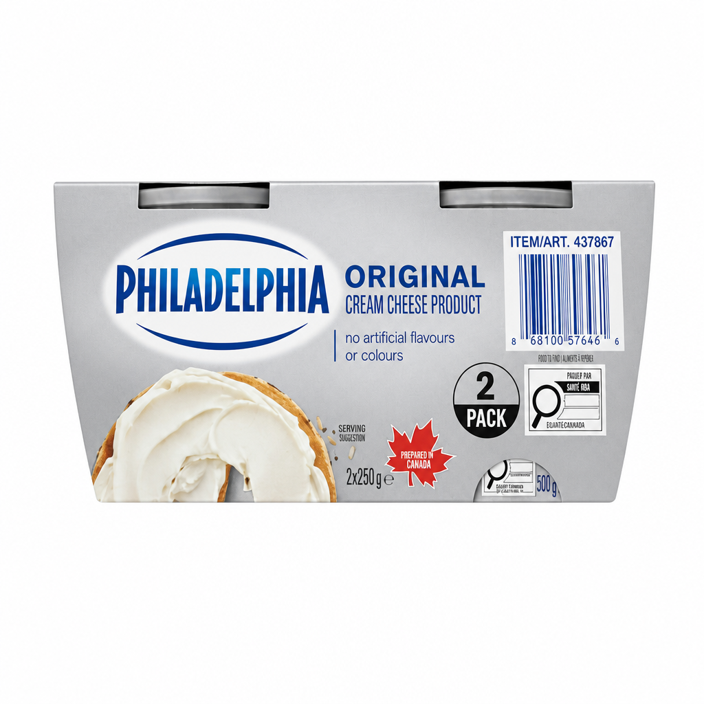 Philadelphia Cream Cheese 2-Pack - 2 x 500 Grams