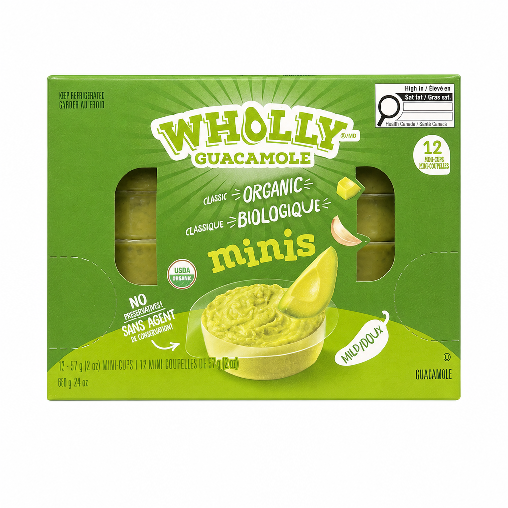 Wholly Guacamole Organic Minis 12-Pack - 12 x 57 Grams