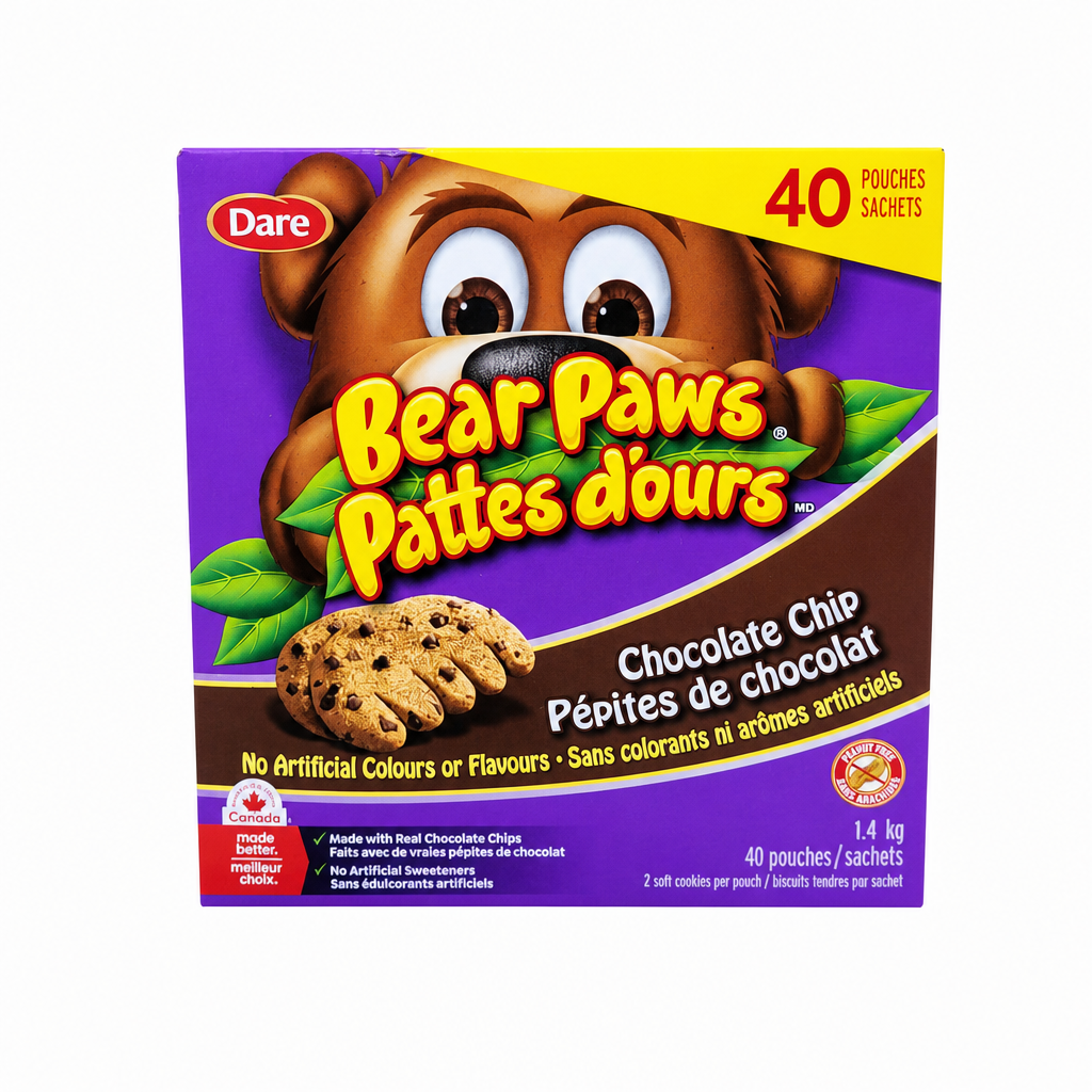 Dare Bear Paws Chocolate Chip - 1 x 1.44 Kilos