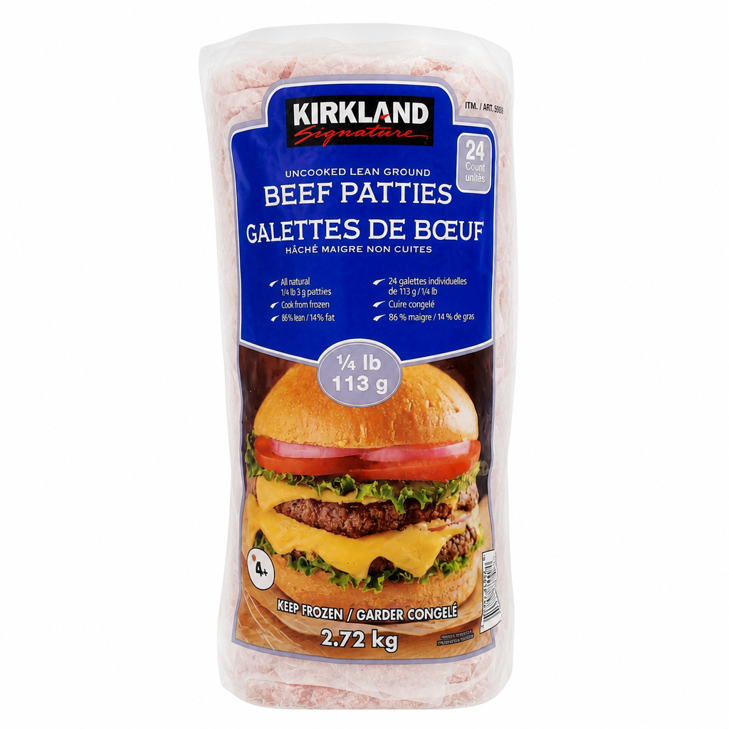 Kirkland Signature Lean Beef Patties - 24 x 113 Grams