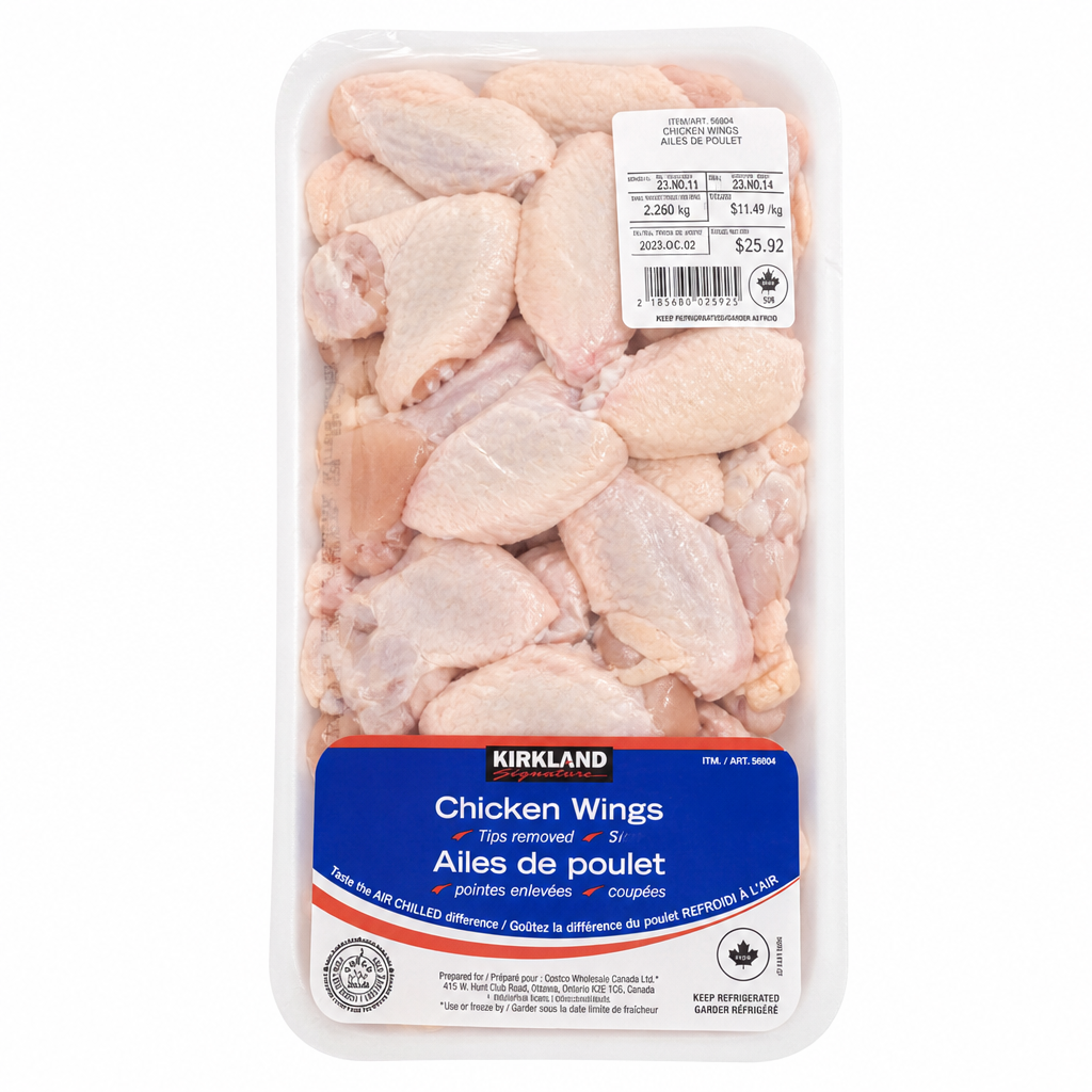 Kirkland Signature Chicken Wings, Split, Tip Removed - 1 x 2.2 Kilos