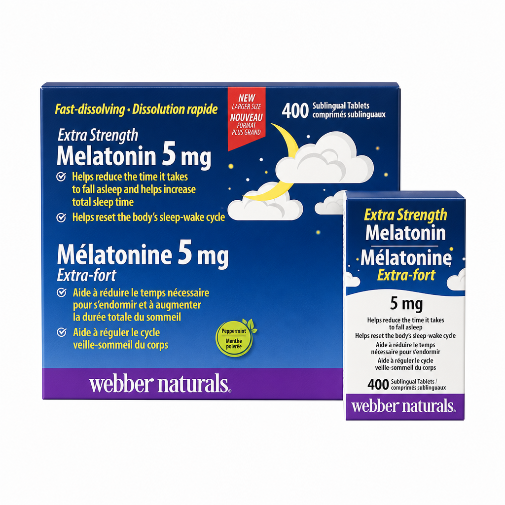 Webber Naturals Melatonin 5 MG 400 tablets - 1 x 500 Grams