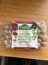 Thumbnail for Clean Naturally Cranberry + Jalapeno Chicken Meatballs - 1 x 1.12 KG