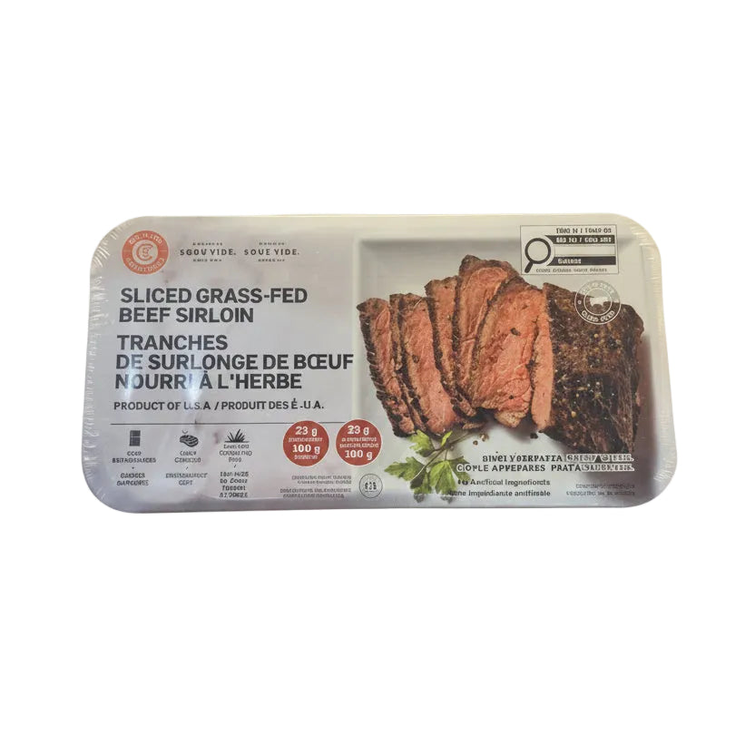 Sliced Grass-Fed Beef Sirloin - 1 x 908 Grams