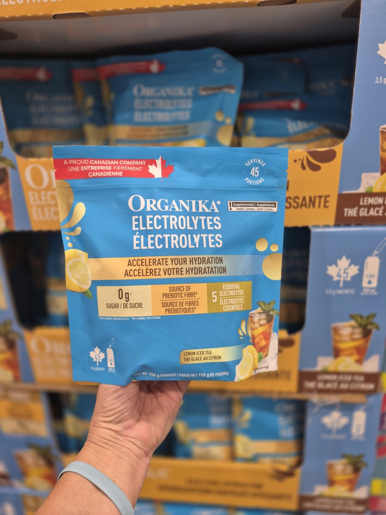 Organika Electrolytes Lemon Iced Tea - 1 x 158 Grams