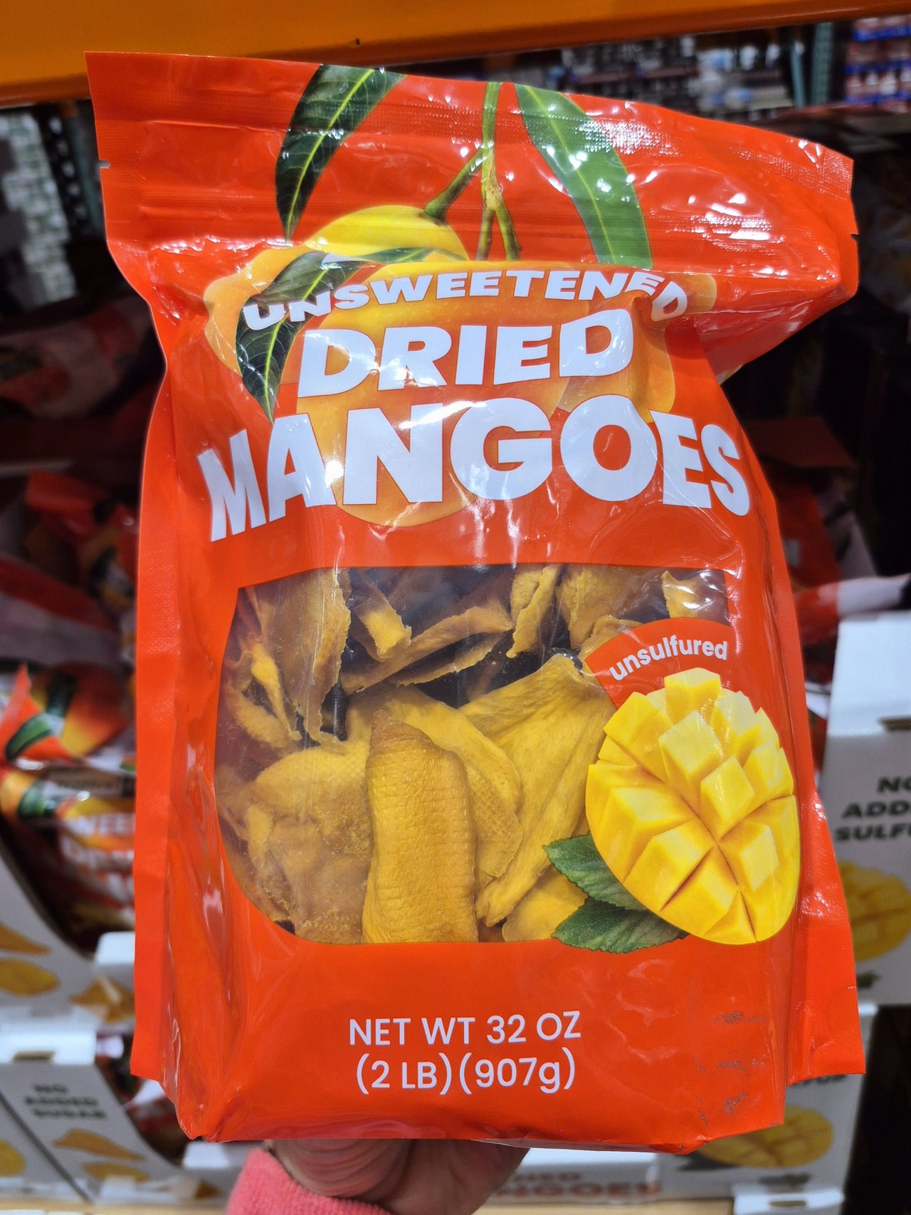 Unsweetened Dried Mangoes - 1 x 907 Grams