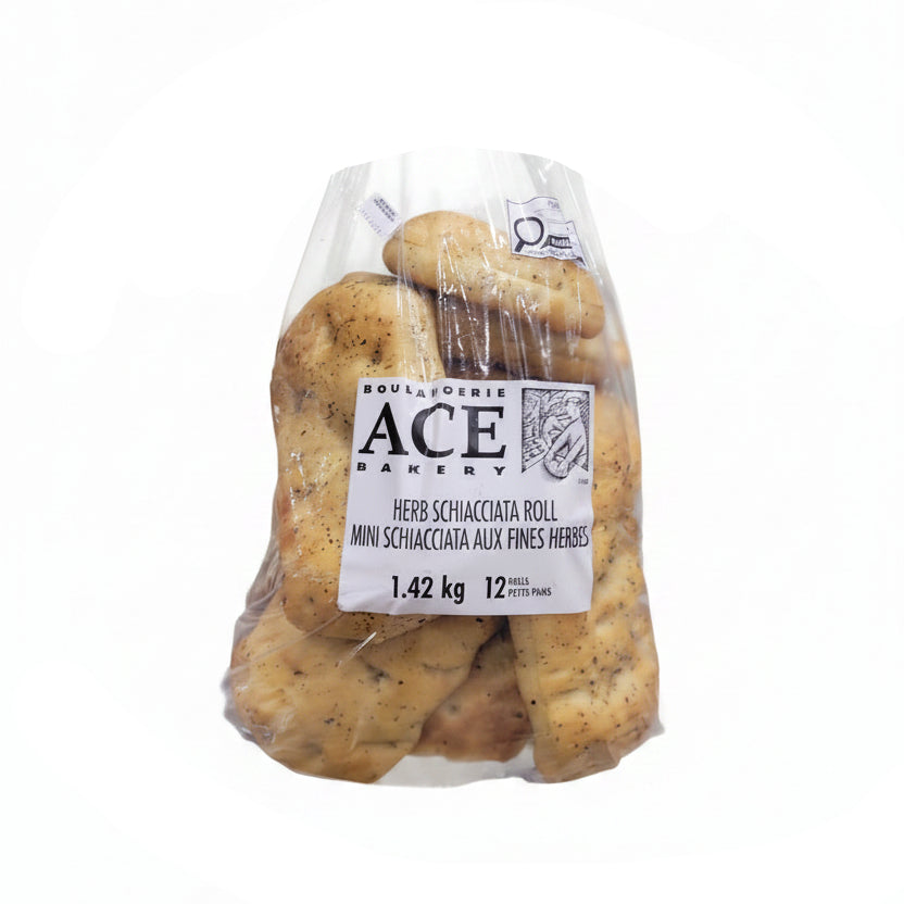 Ace Bakery Herb Schiacciata Rolls - 1 x 1.42 Kilos