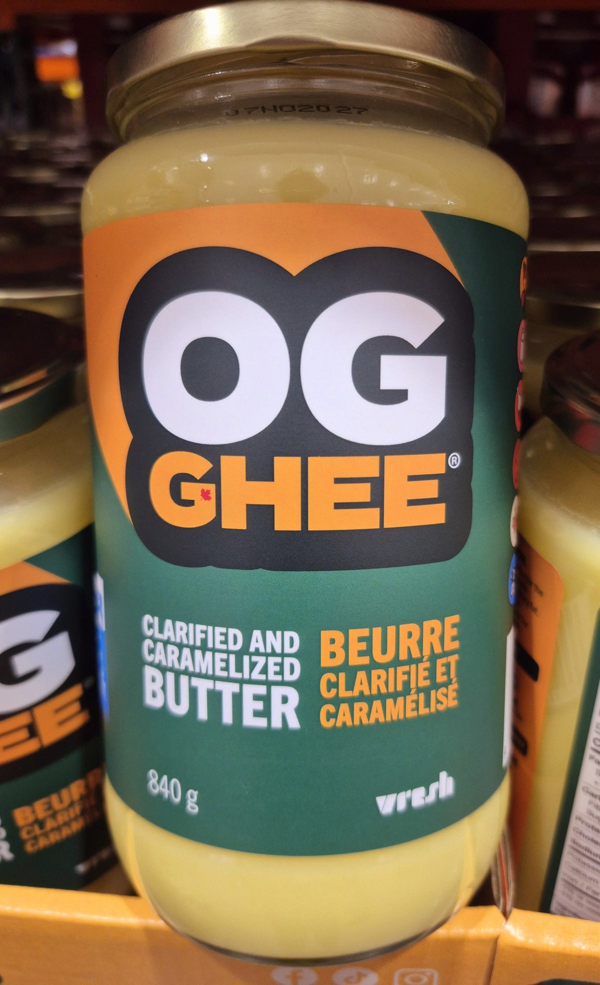 OG Ghee Clarified and Caramelized Butter - 1 x 840 Grams