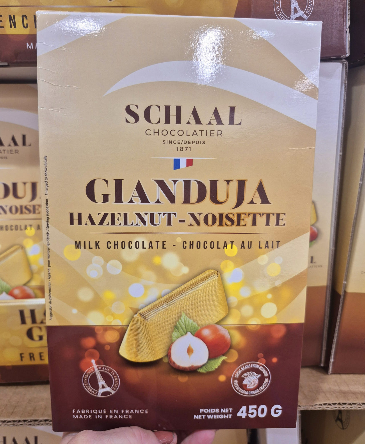 Schaal Gianduja Hazelnut Milk Chocolate - 1 x 450 Grams