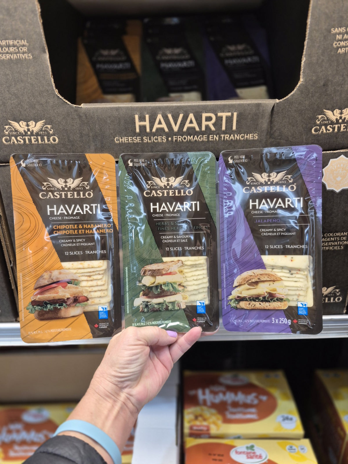 Castello Havarti Variety Slices - 3 x 250 Grams
