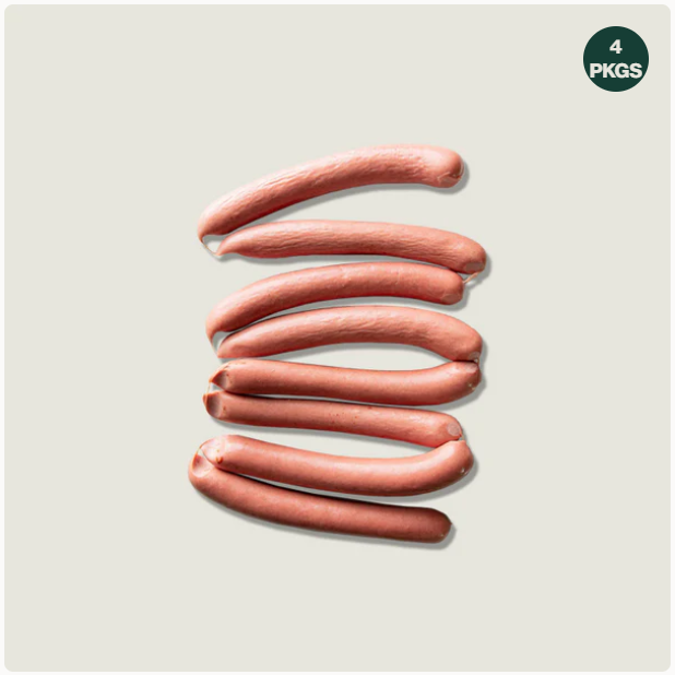 Farm 2 Fork All Beef Hotdogs - 4 packs of 6