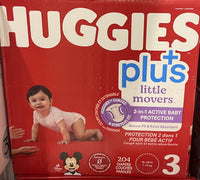 Thumbnail for Huggies Little Movers Plus, Size 3 204-Pack - 1 x 5.4 Kilos