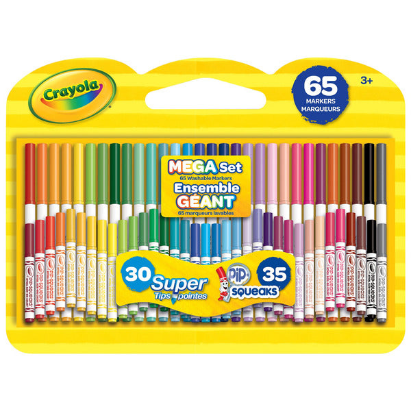 Crayola 65-Piece Washable Markers Mega Set - 1 x 650 Grams