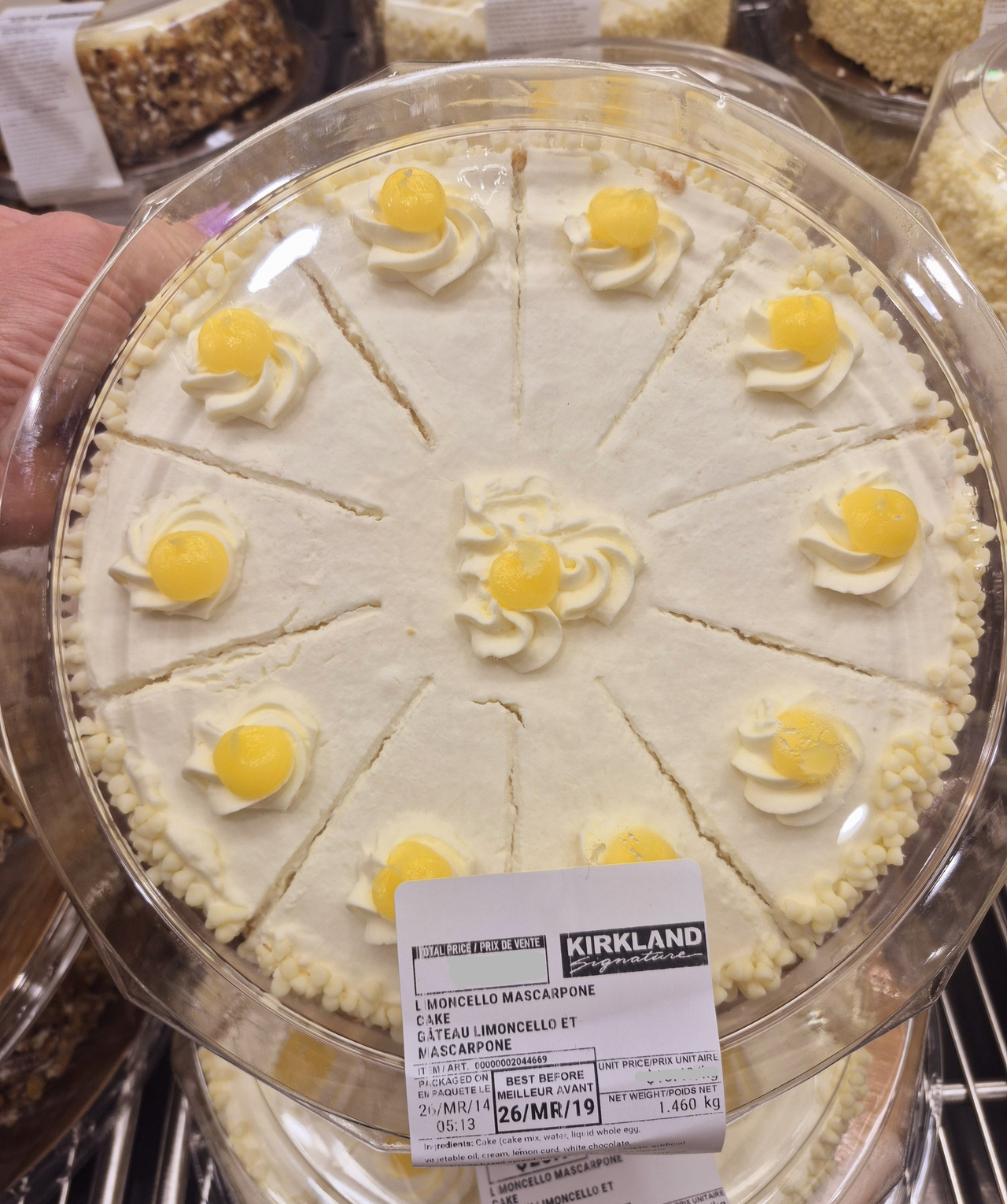 Limoncello Mascarpone Cake - 1 x 1.4 KG