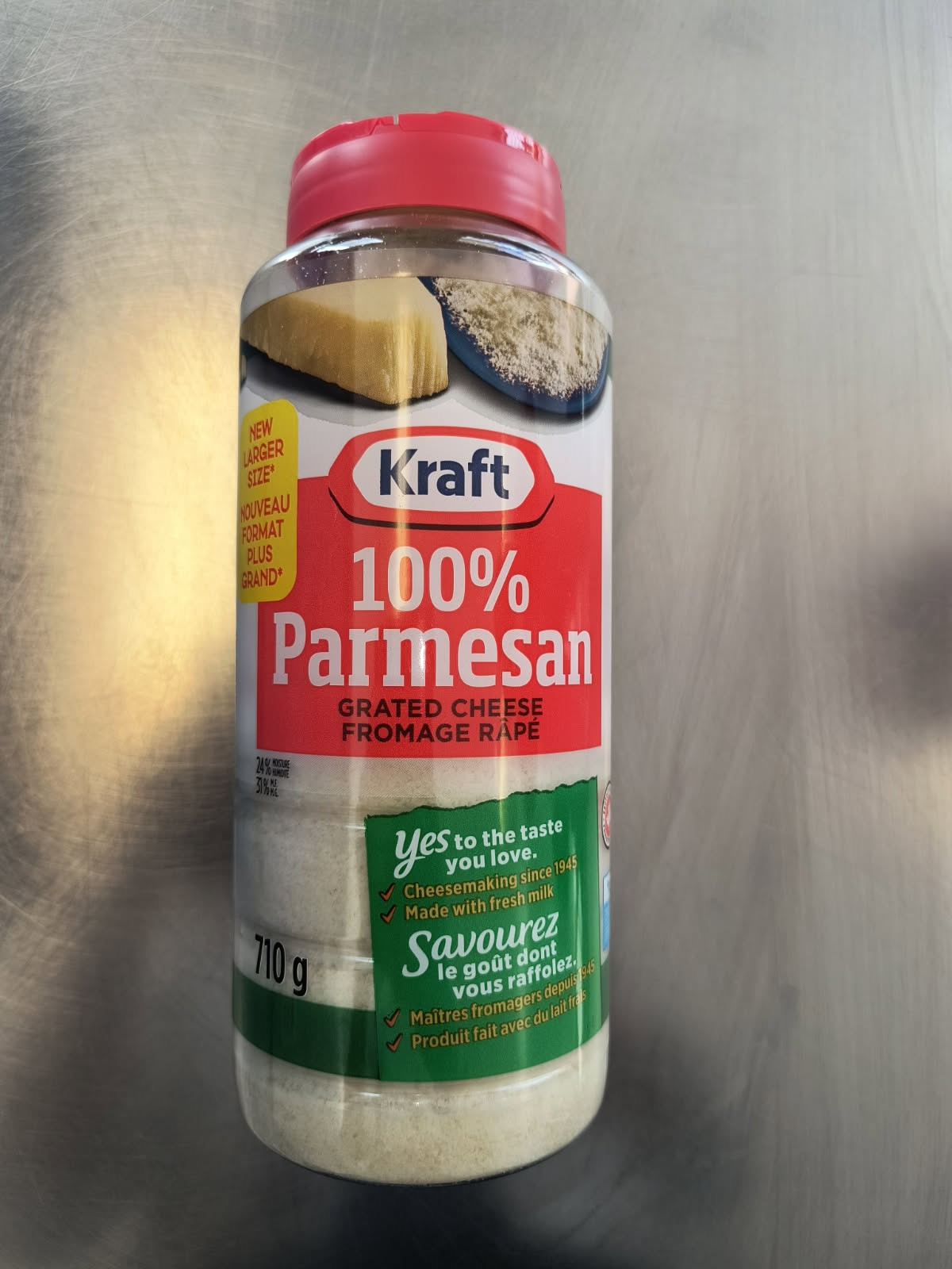 Kraft 100% Parmesan Cheese - 1 x 710 Grams
