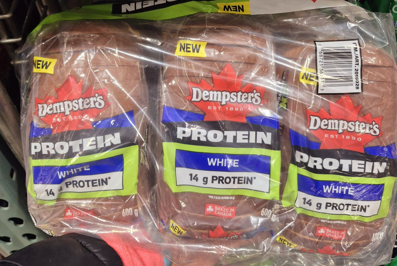 Dempster's Protein White Bread - 3 x 600 Grams