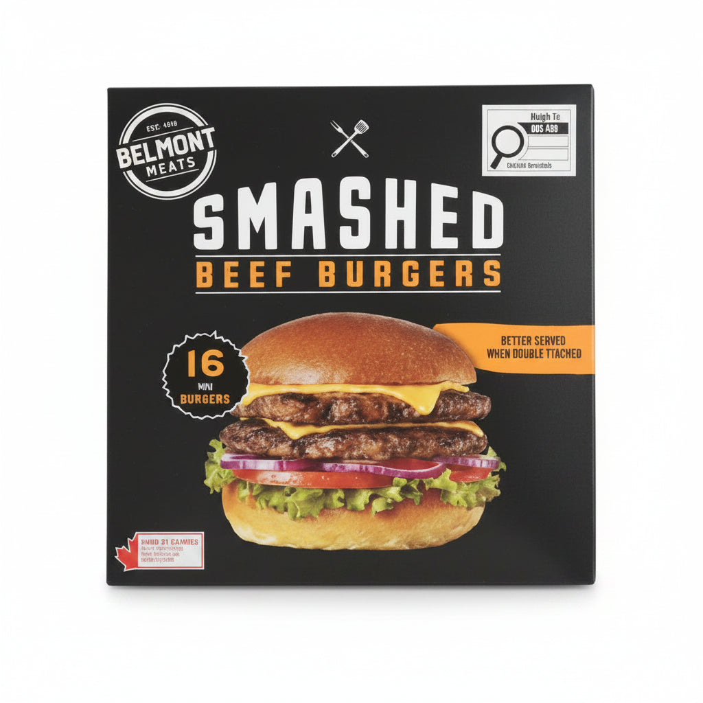 Belmont Meats Smashed Burger - 1 x 1.8 KG