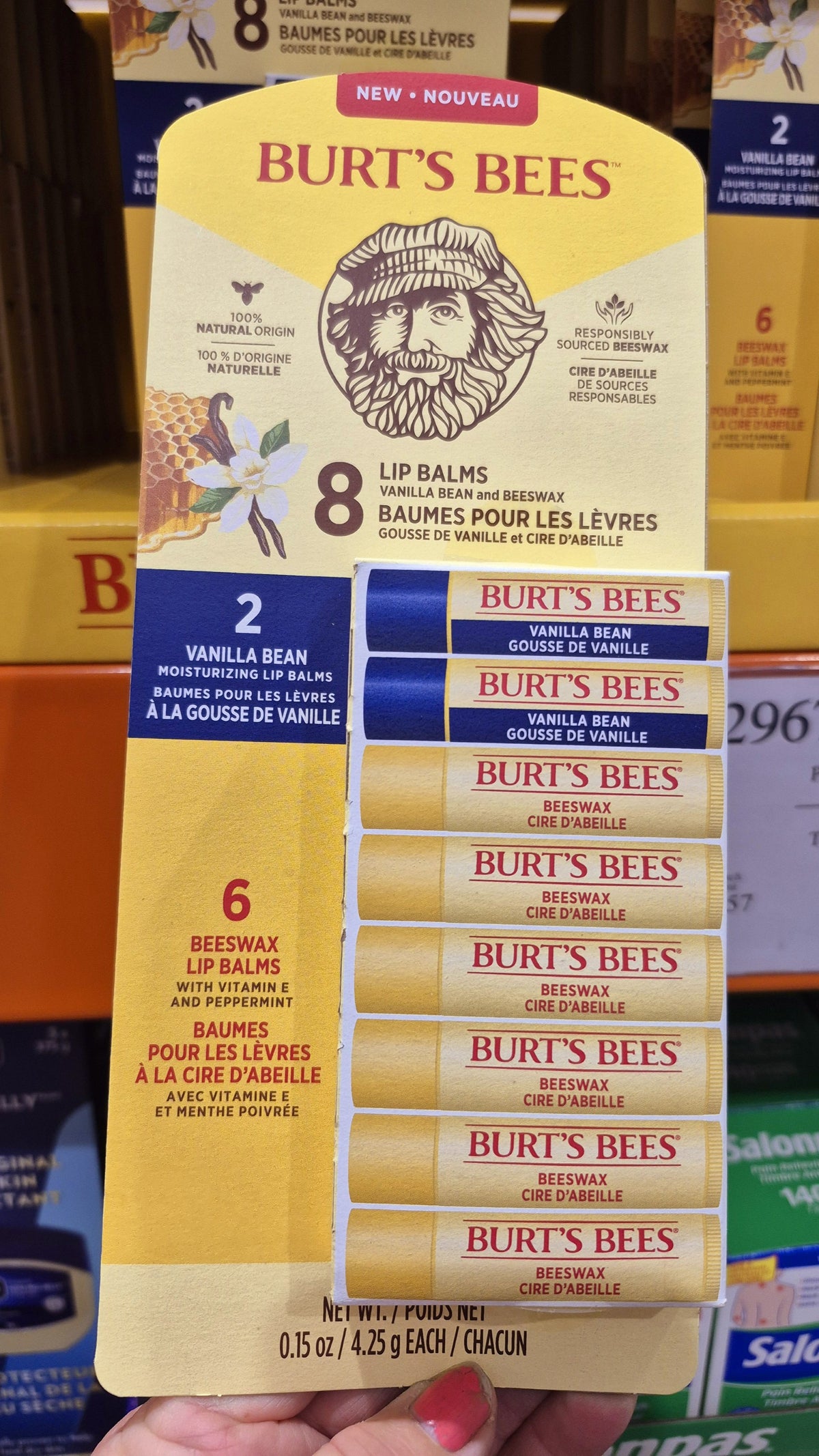 Burt's Bees Lip Balm Pack of 8 - 1 x 34 Grams