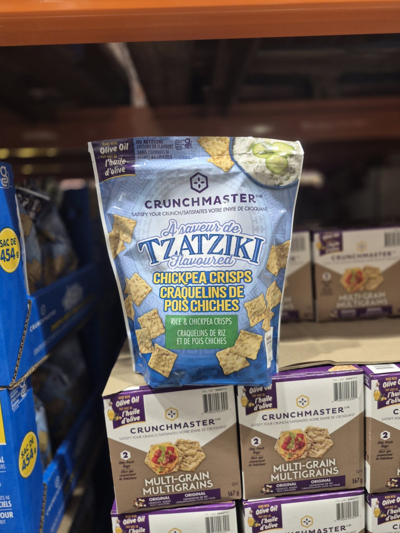Crunchmaster Tzatziki Chickpea Crackers - 1 x 454 Grams