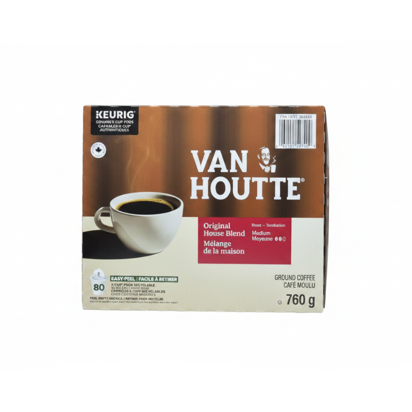 Van Houtte House Blend Medium Roast K-Cup Pods 80-Pack - 1 x 813 Grams