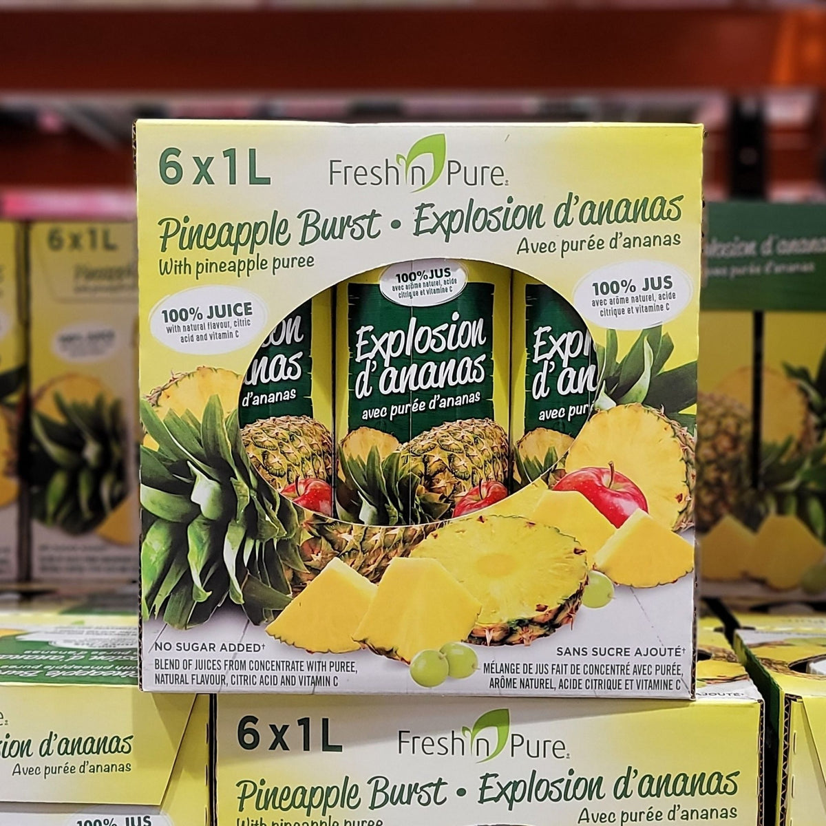 Image of Fresh'n Pure Pineapple Juice - 6 x 1 Litre